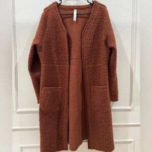 Rina Rossi Rust Bouclé Open Cardigan size M